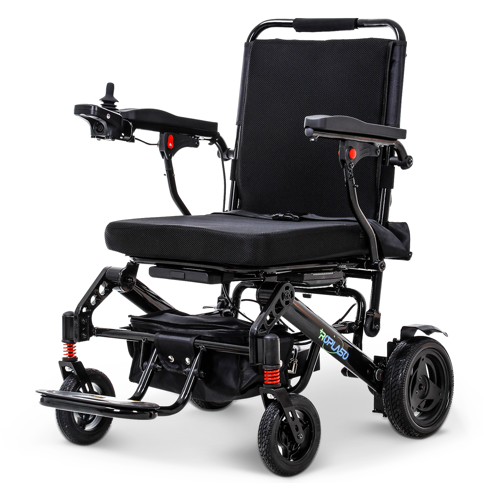 15 Mile Long Range Electric Wheelchair with Pullbar - Lightweight Foldable - Us