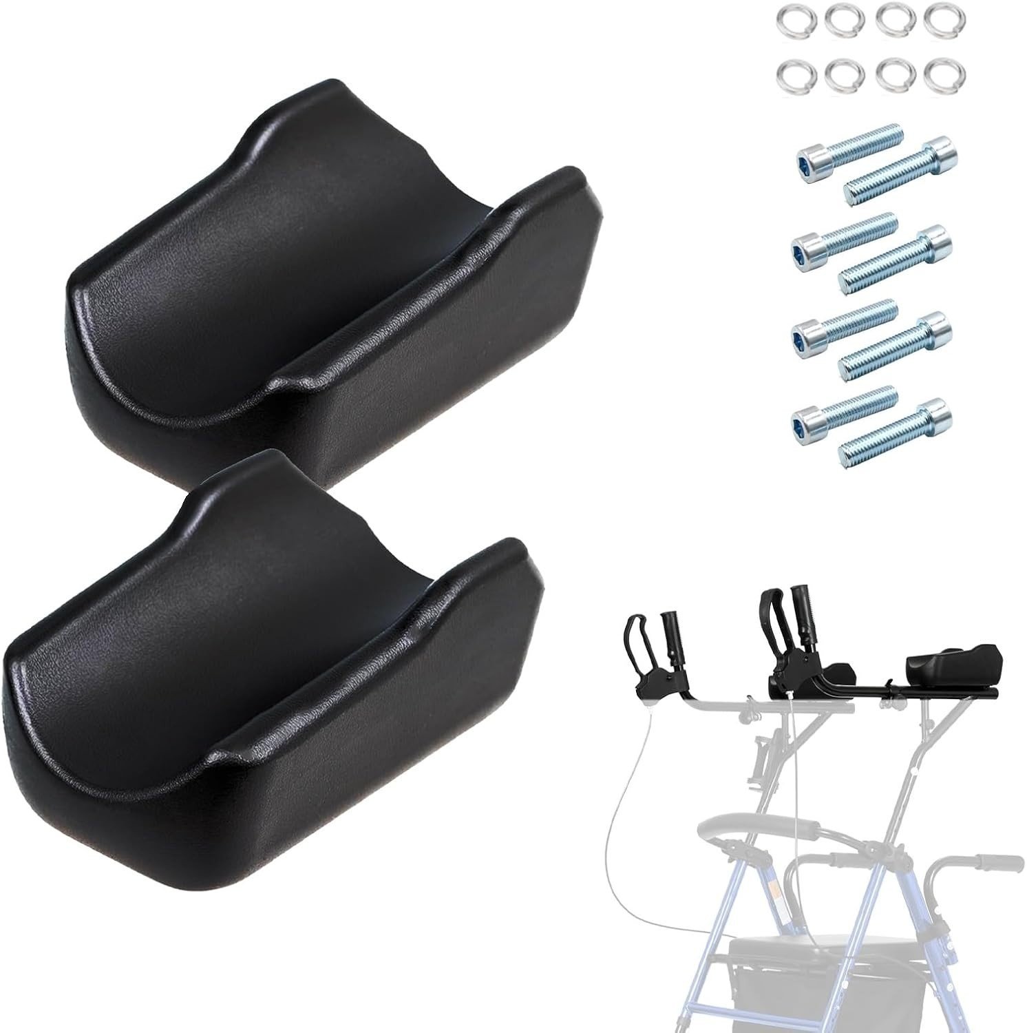 2 Pack Universal Walker Armrest Pads Replacement Cushions for Upright Walkers