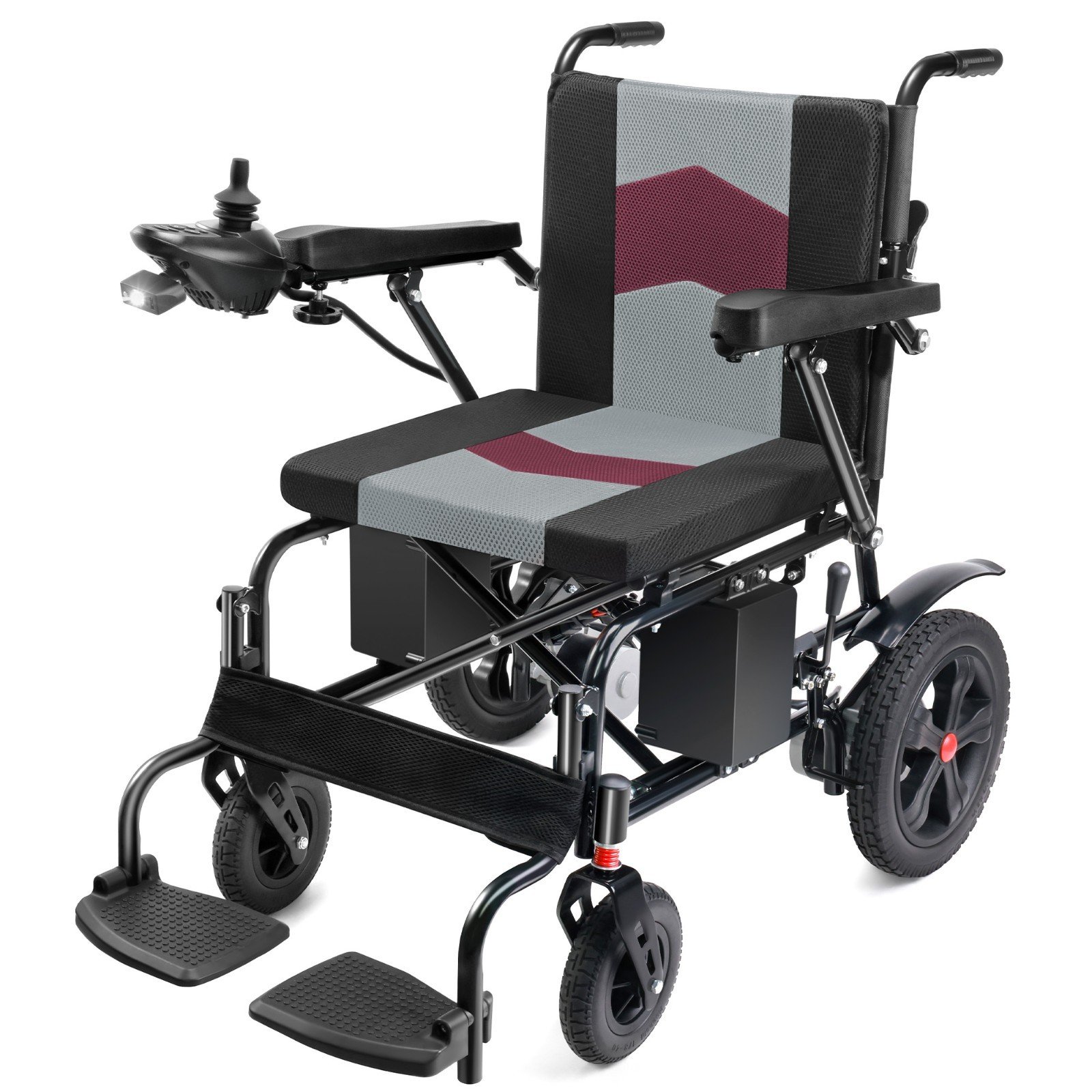 2026 Upgrade Electric Wheelchair Foldable, 19" Wide | All Terrain |Daul Battery