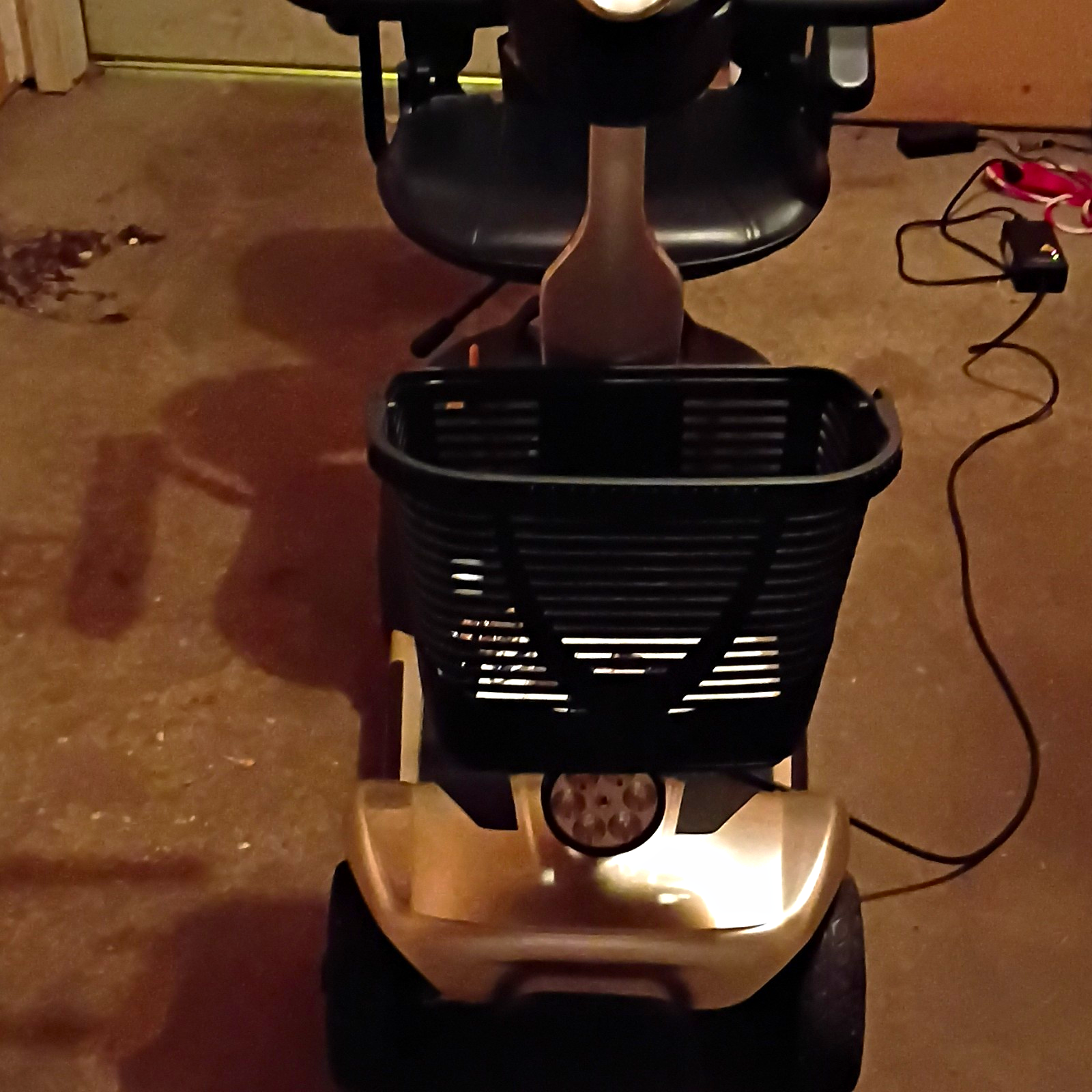 4-Wheel Electric/Battery Mobility Scooter Gold/Black Heavy Duty LED + Storage