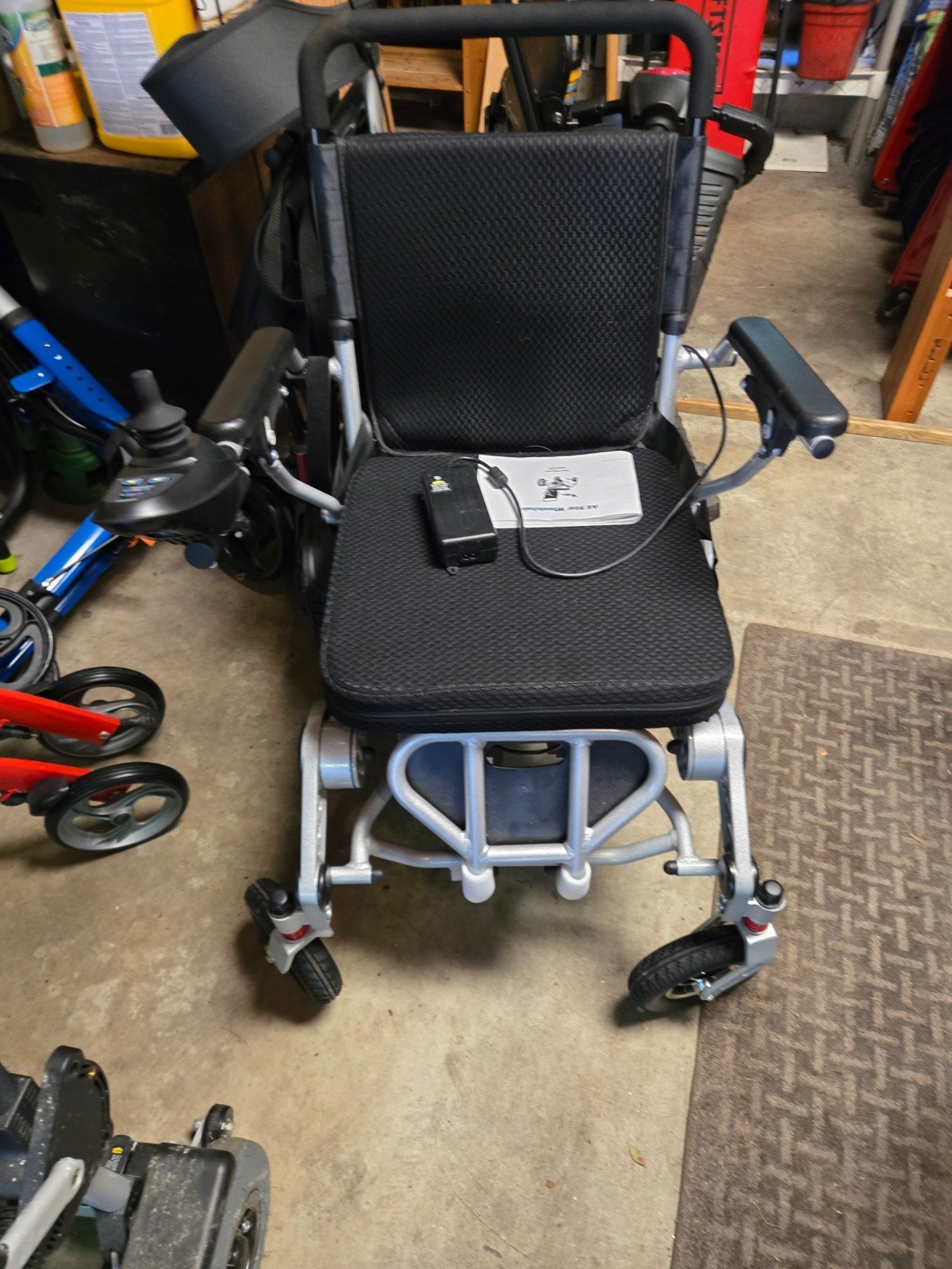 All Star Wheelchairs Classic Power Wheelchair Joystick Foldable Black/Silver