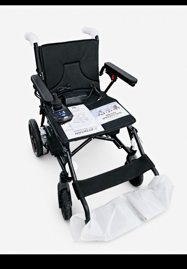 COOLHUT Foldable Electric Power Wheelchair 350lb Portable Motorized Chair Black