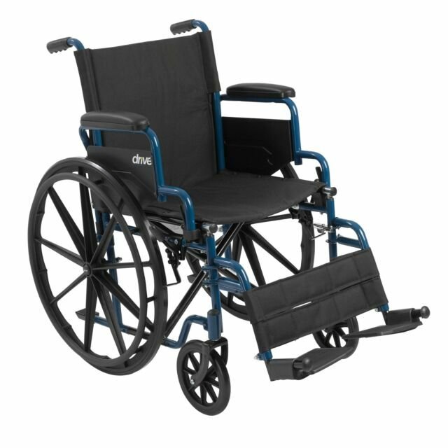 Drive BLS18FBD-ELR Wheelchair - Black/Blue