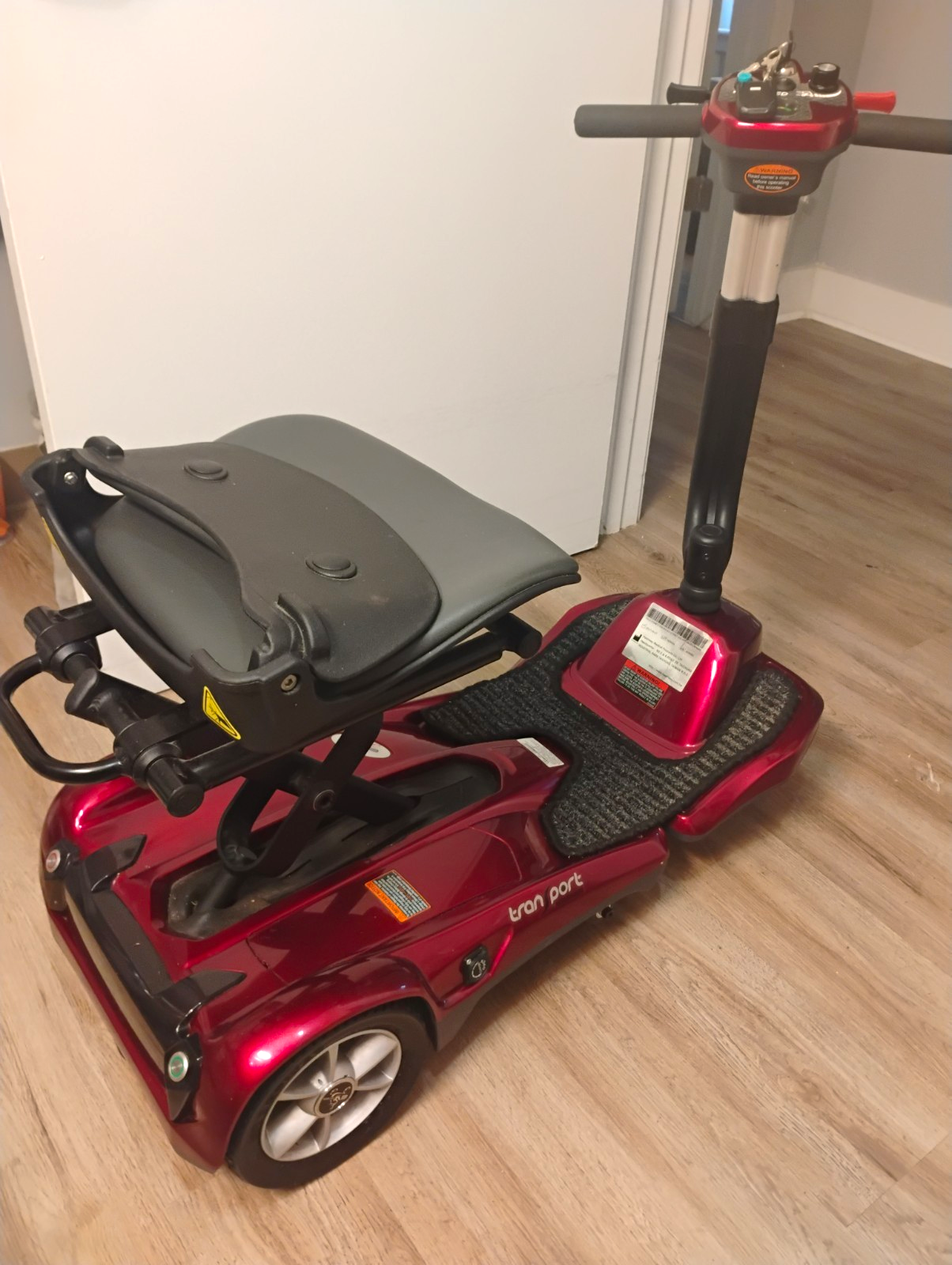 Drive Trion Port 4-Wheel Mobility Scooter Red w/ Basket & Key Ignition