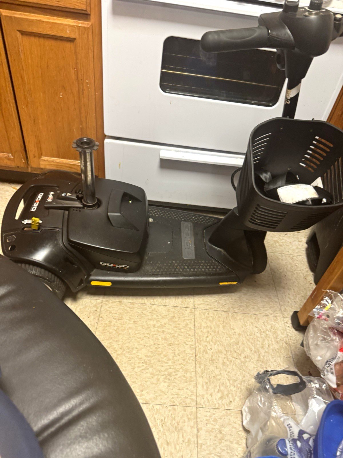 Go-Go 3-Wheel Mobility Scooter, Black, Front Basket Included