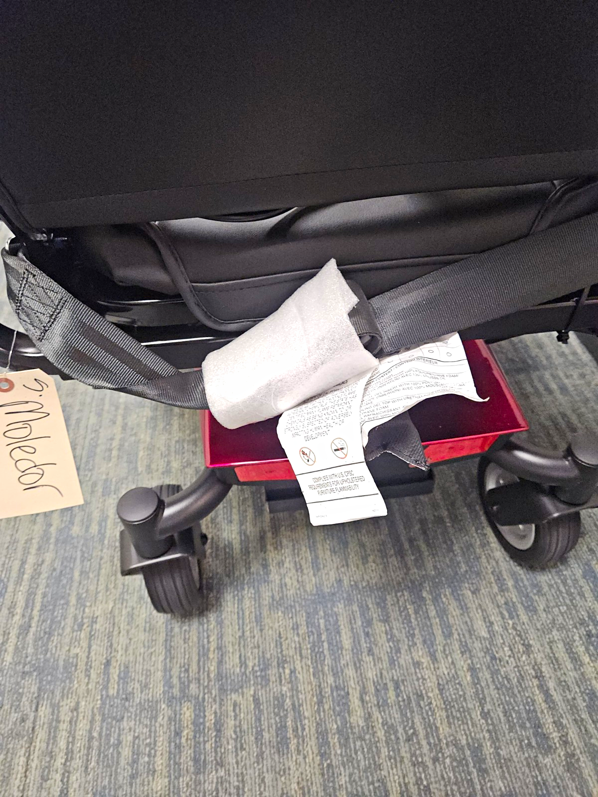 Jazzy Elite ES Electric/Battery Powerchair with Headrest Red/Black Adult/Senior