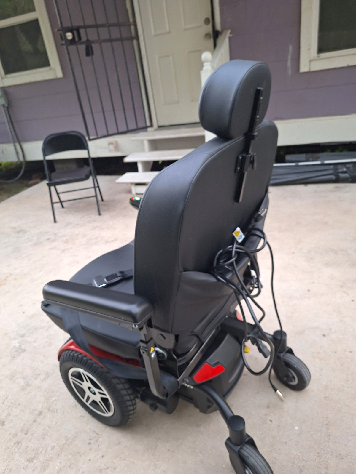 Jazzy Red/Black Power Wheelchair Electric 4-Wheel Joystick Headrest Footrest