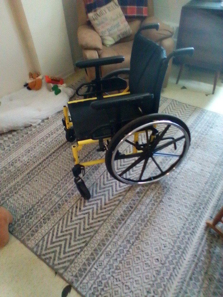 Ki Mobility Catalyst Manual Foldable Wheelchair Yellow/Black Adult 300 lb