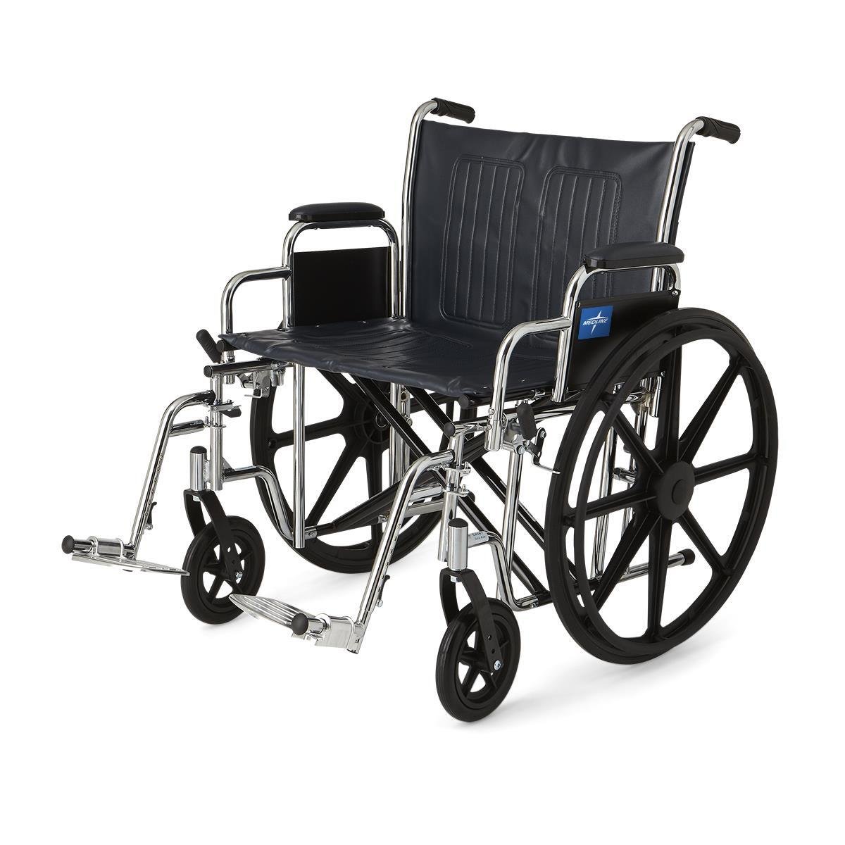 Medline MDS806900 Excel Extra-Wide 24" Bariatric Wheelchair