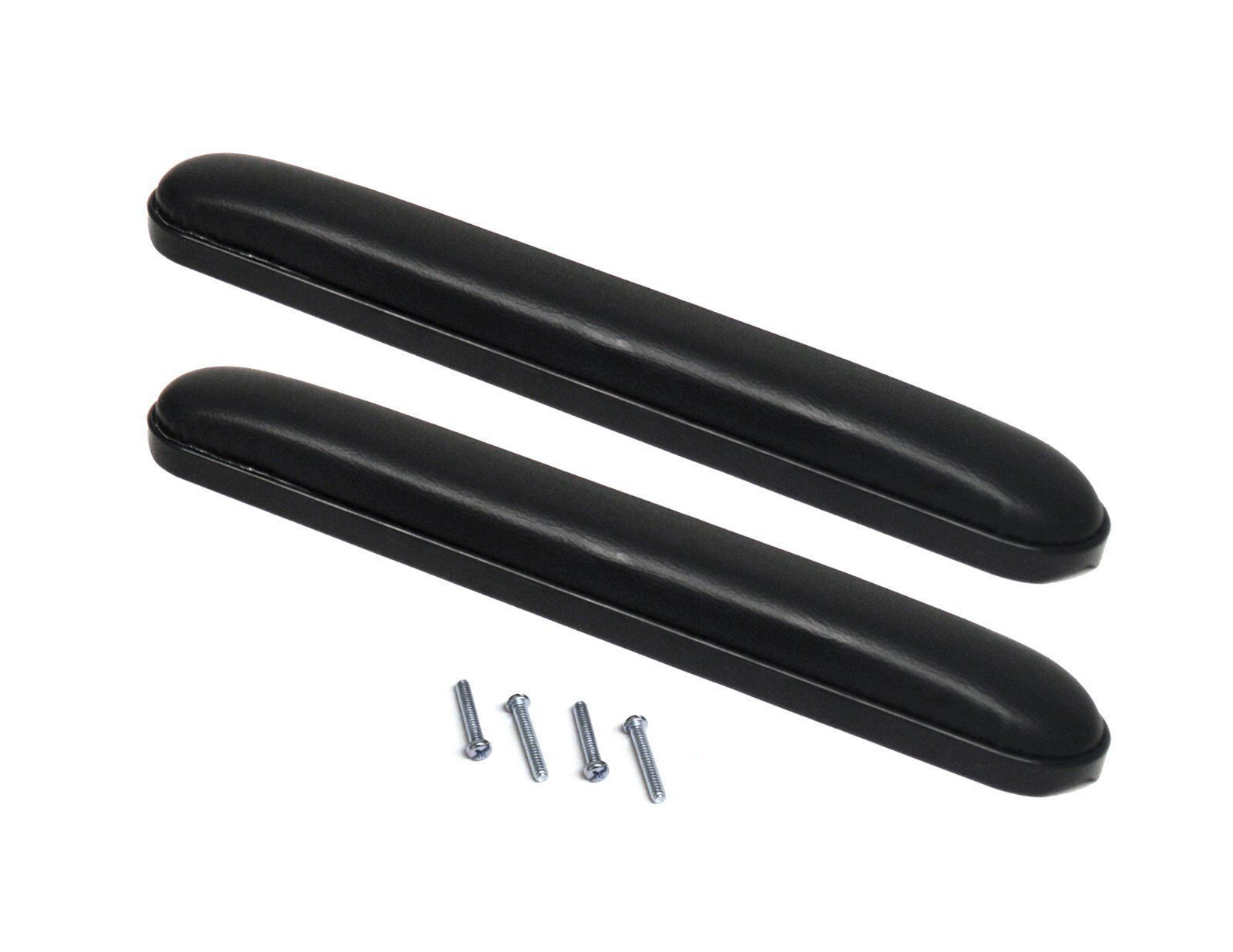 NEW Heavy Duty FULL Length (13-7/8") Wheelchair Arm Pads, BLACK (Pair) Universal