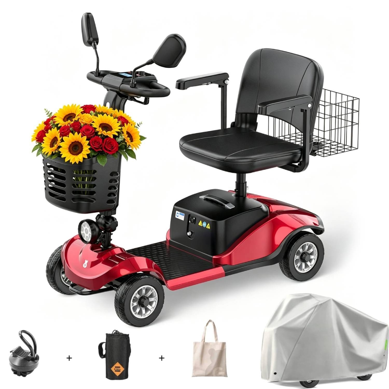 Pro 4 Wheel Mobility Scooter Power Wheel Chairs Electric Device Adult Travel