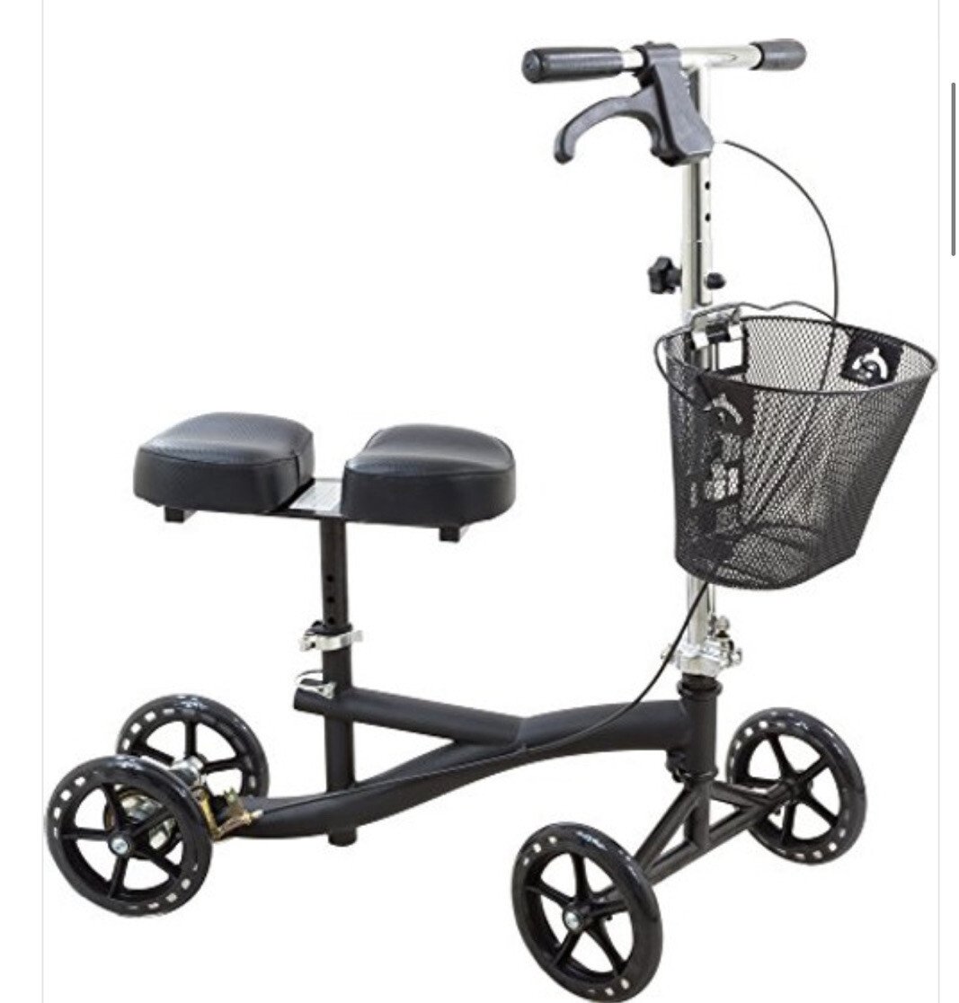 Roscoe Knee Scooter with Basket - Black (ROS-KSB)