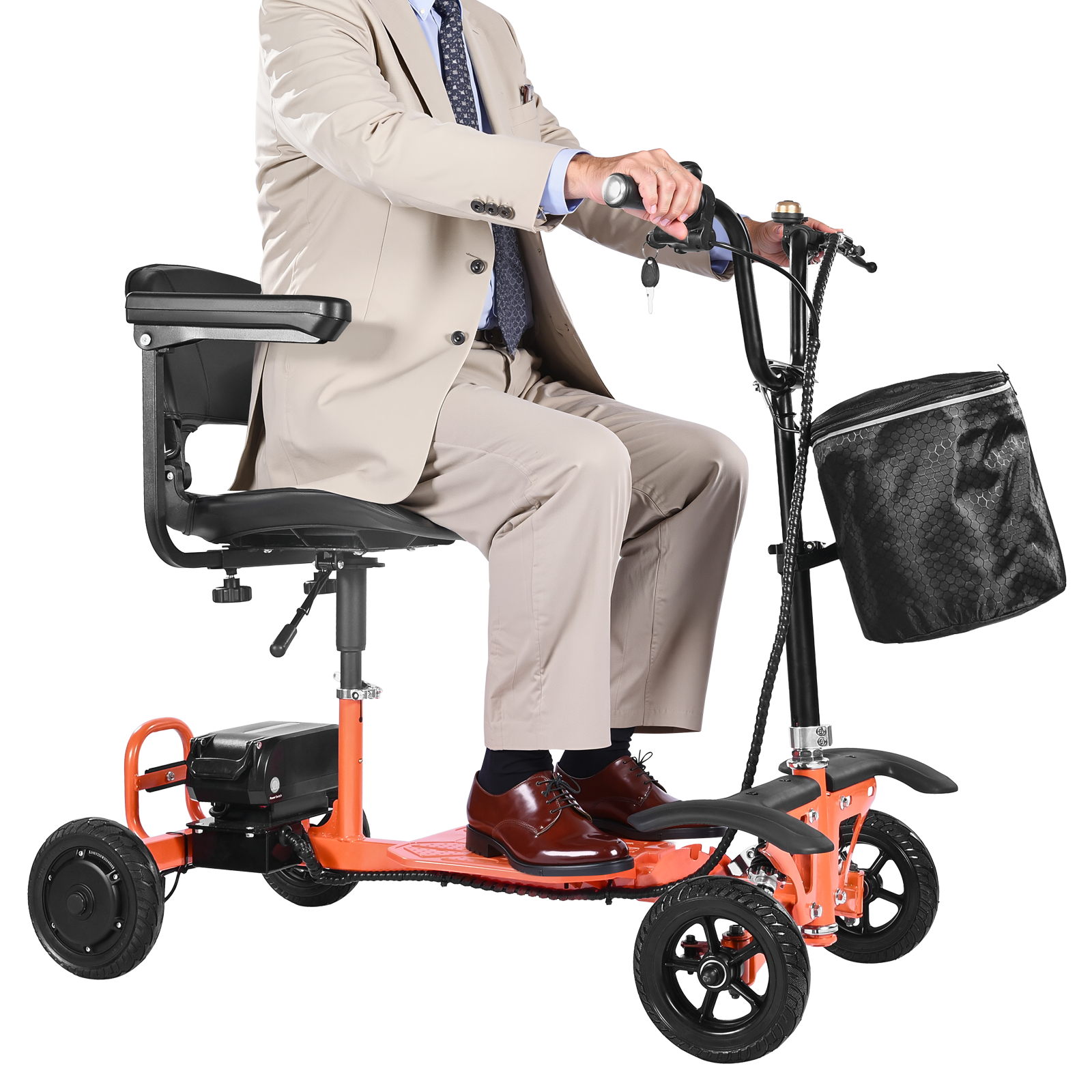 VEVOR 4-Wheel Folding Mobility Scooter Electric Mobility Scooter 265lbs Capacity