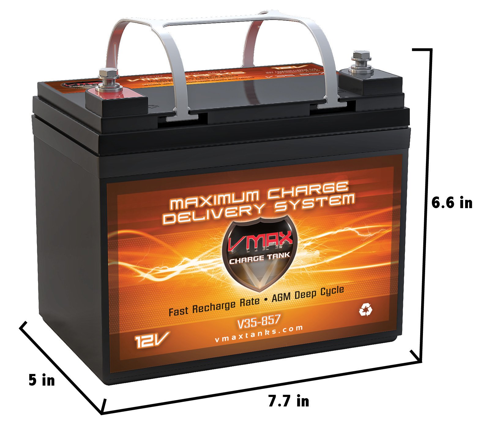 VMAXTANKS V35-857 12V 35Ah High Performance AGM Deep Cycle Battery